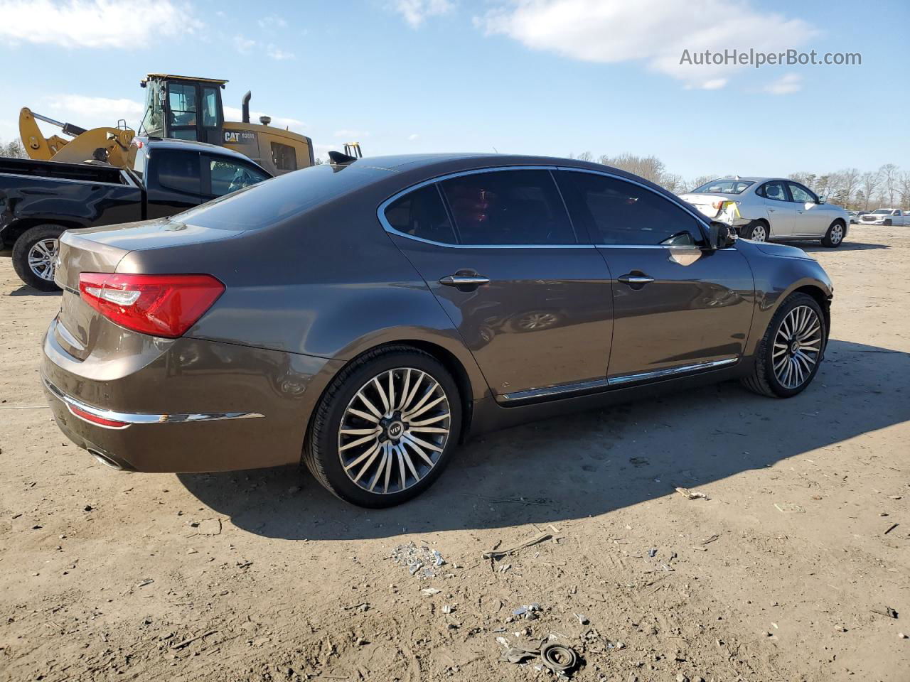 2014 Kia Cadenza Premium Brown vin: KNALN4D78E5121055