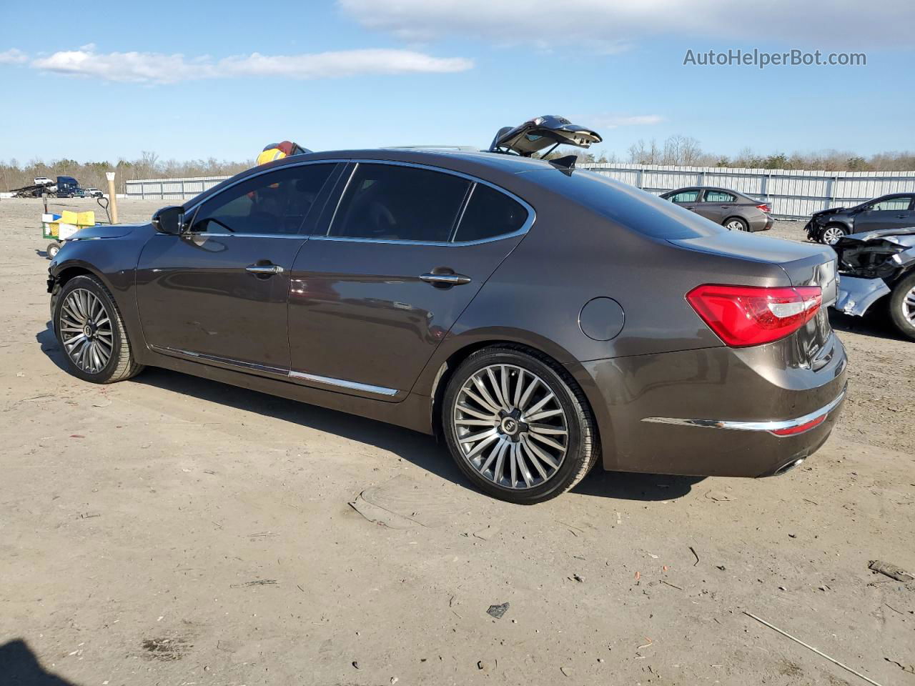 2014 Kia Cadenza Premium Brown vin: KNALN4D78E5121055