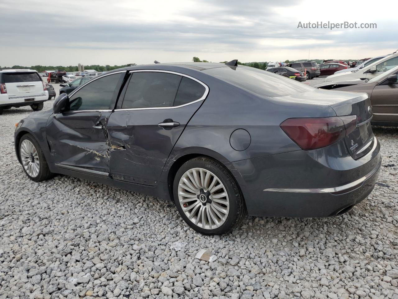 2014 Kia Cadenza Premium Gray vin: KNALN4D78E5123498