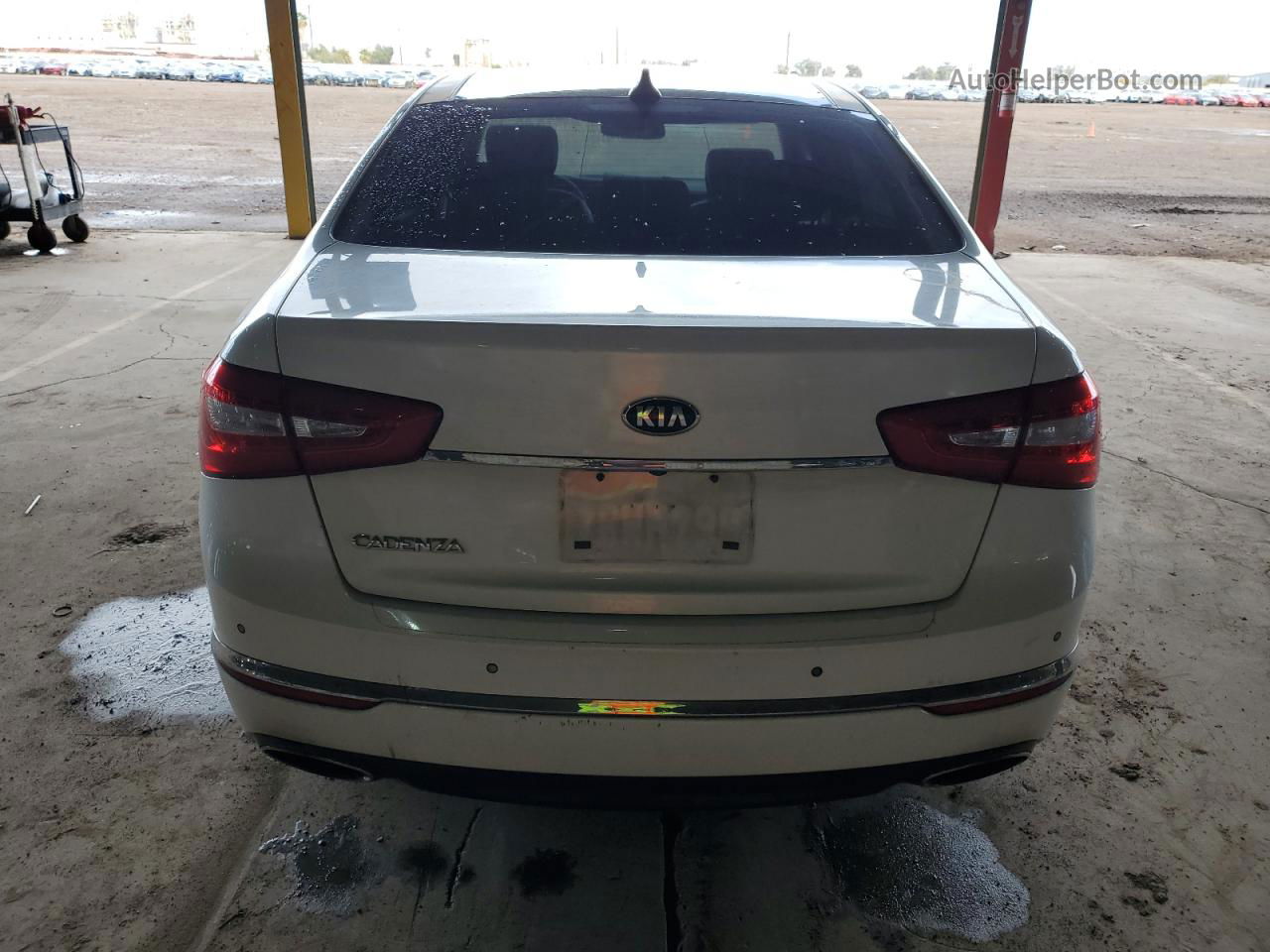 2014 Kia Cadenza Premium White vin: KNALN4D78E5131116