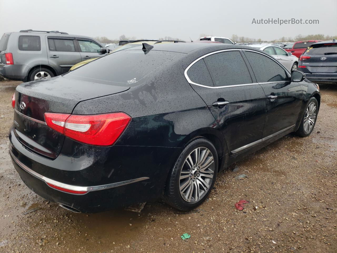 2014 Kia Cadenza Premium Black vin: KNALN4D78E5145081