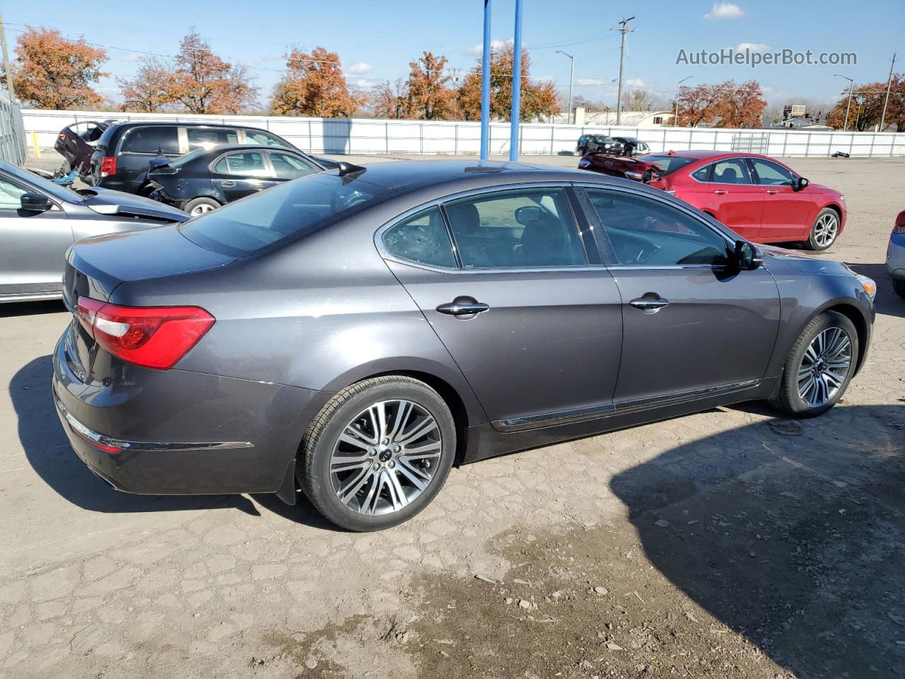 2014 Kia Cadenza Premium Gray vin: KNALN4D78E5149065