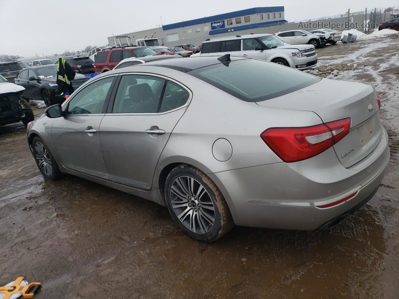 2014 Kia Cadenza Premium Silver vin: KNALN4D78E5152709