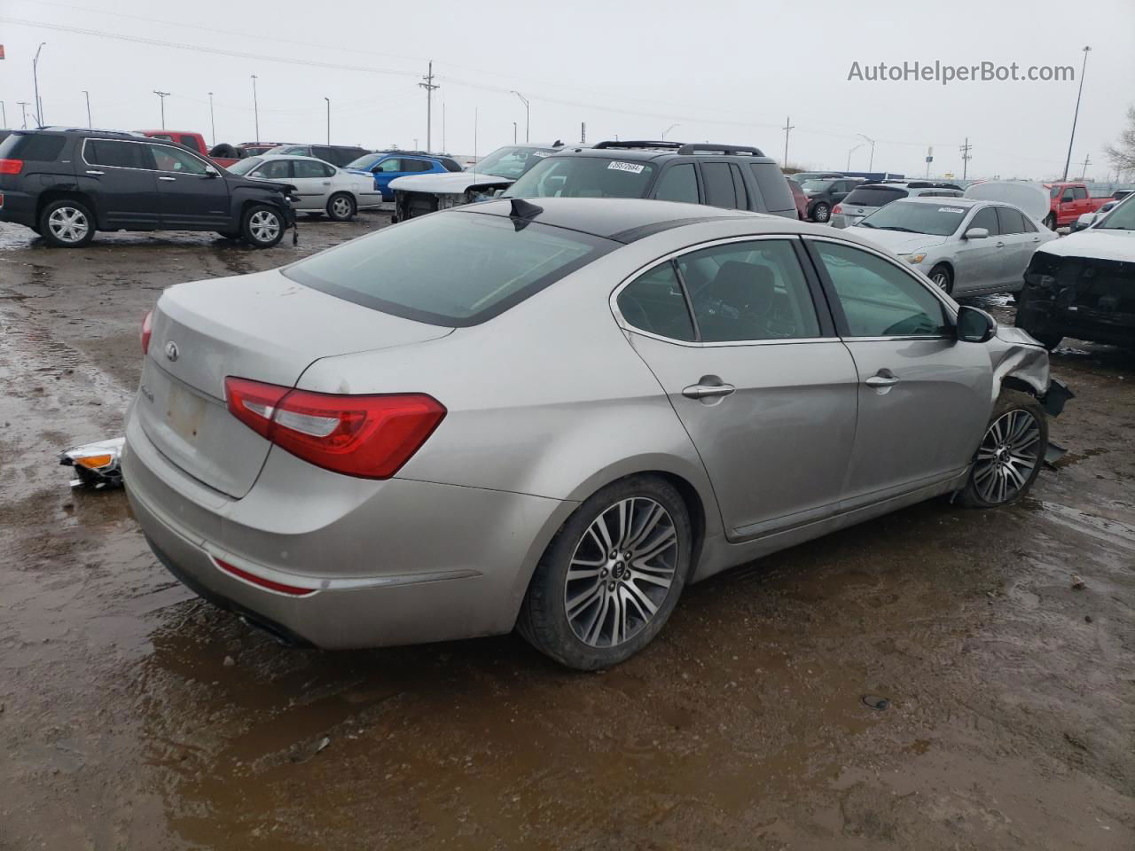 2014 Kia Cadenza Premium Silver vin: KNALN4D78E5152709