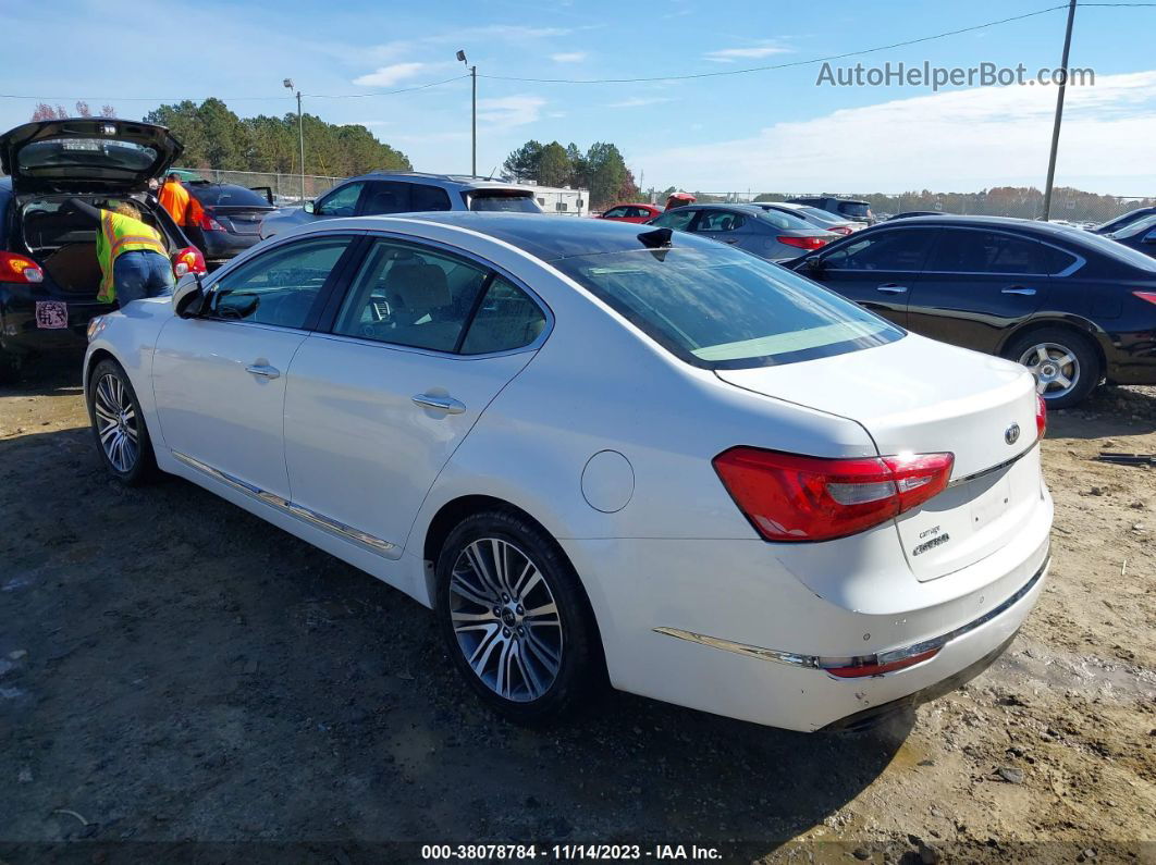 2014 Kia Cadenza Premium White vin: KNALN4D78E5153701