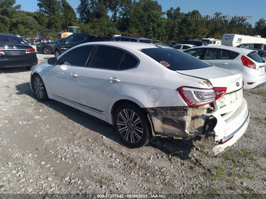 2014 Kia Cadenza Premium White vin: KNALN4D79E5129262