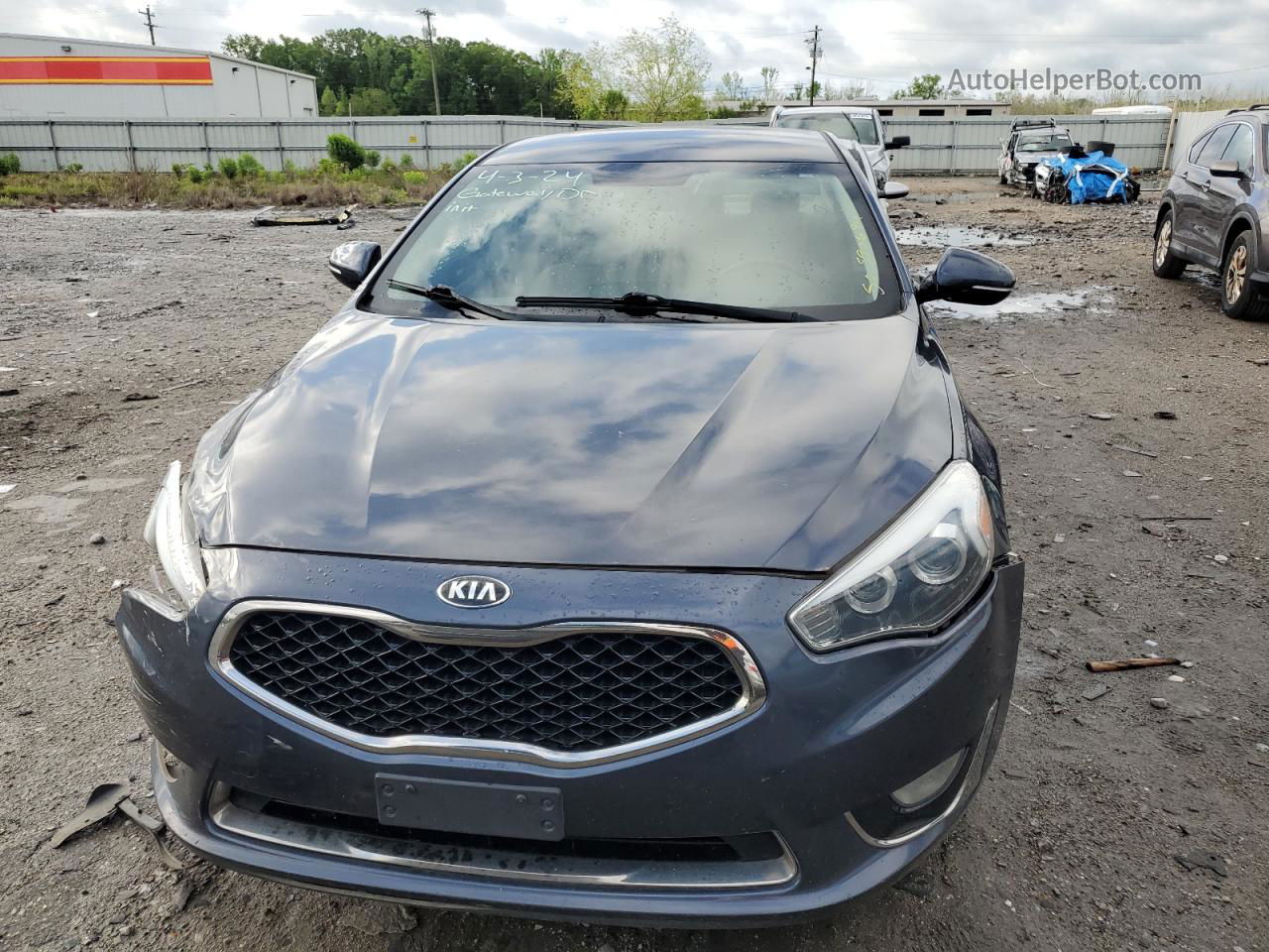 2014 Kia Cadenza Premium Blue vin: KNALN4D79E5145462