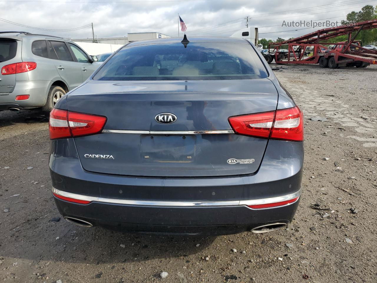 2014 Kia Cadenza Premium Blue vin: KNALN4D79E5145462