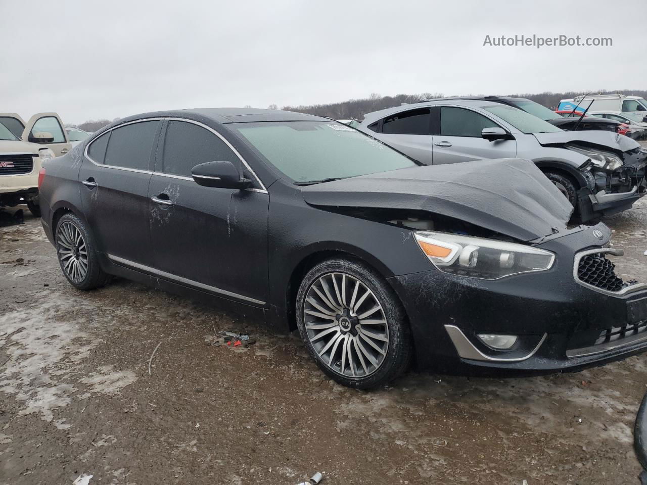 2014 Kia Cadenza Premium Black vin: KNALN4D7XE5123194