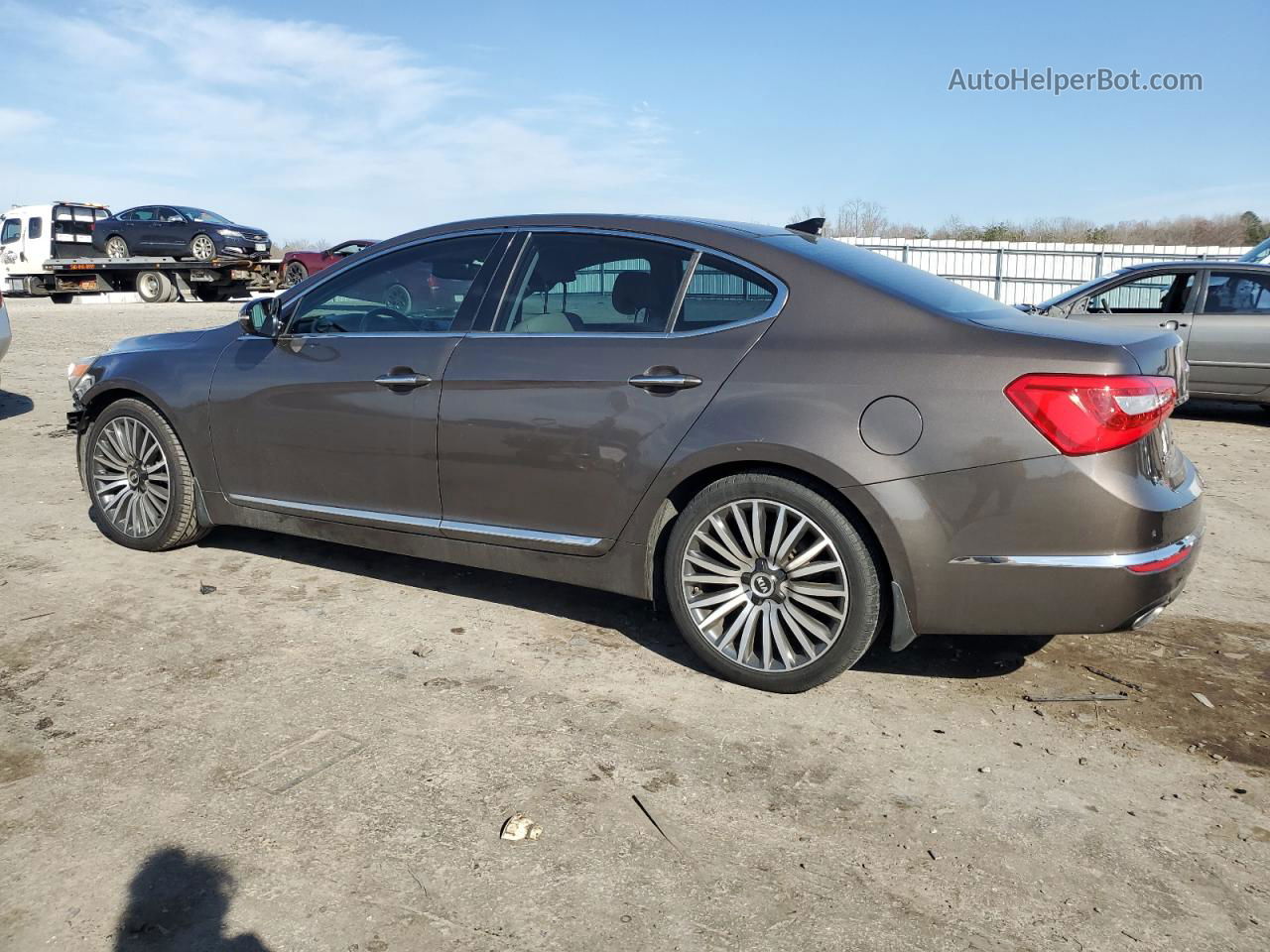 2014 Kia Cadenza Premium Brown vin: KNALN4D7XE5123261