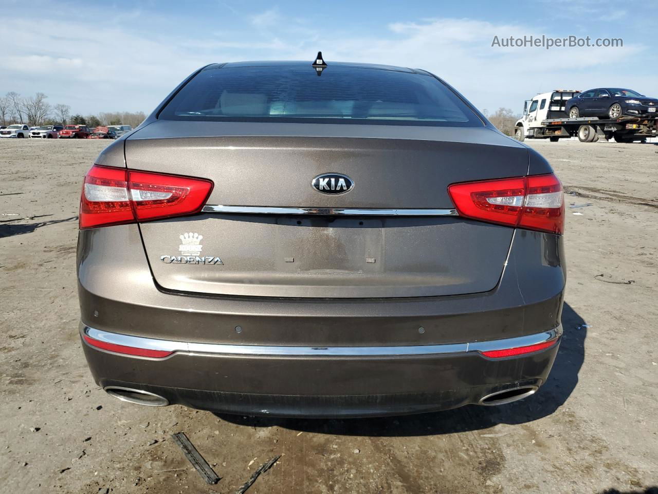 2014 Kia Cadenza Premium Brown vin: KNALN4D7XE5123261