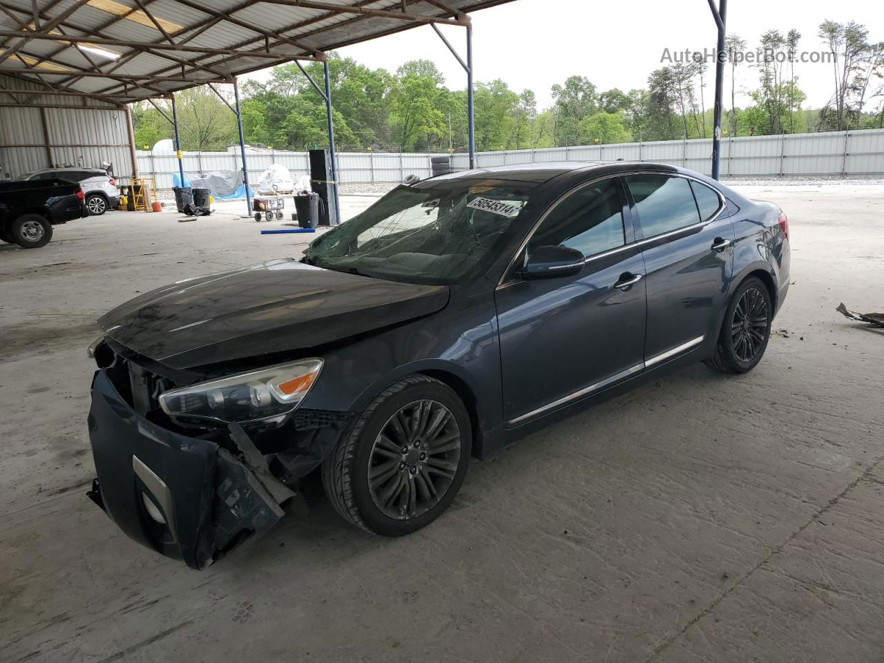 2014 Kia Cadenza Premium Black vin: KNALN4D7XE5123535