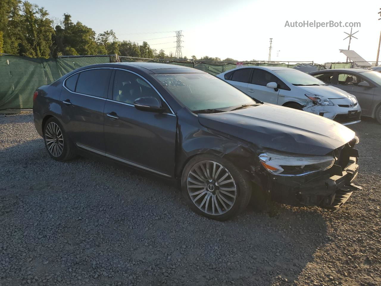 2014 Kia Cadenza Premium Gray vin: KNALN4D7XE5128024