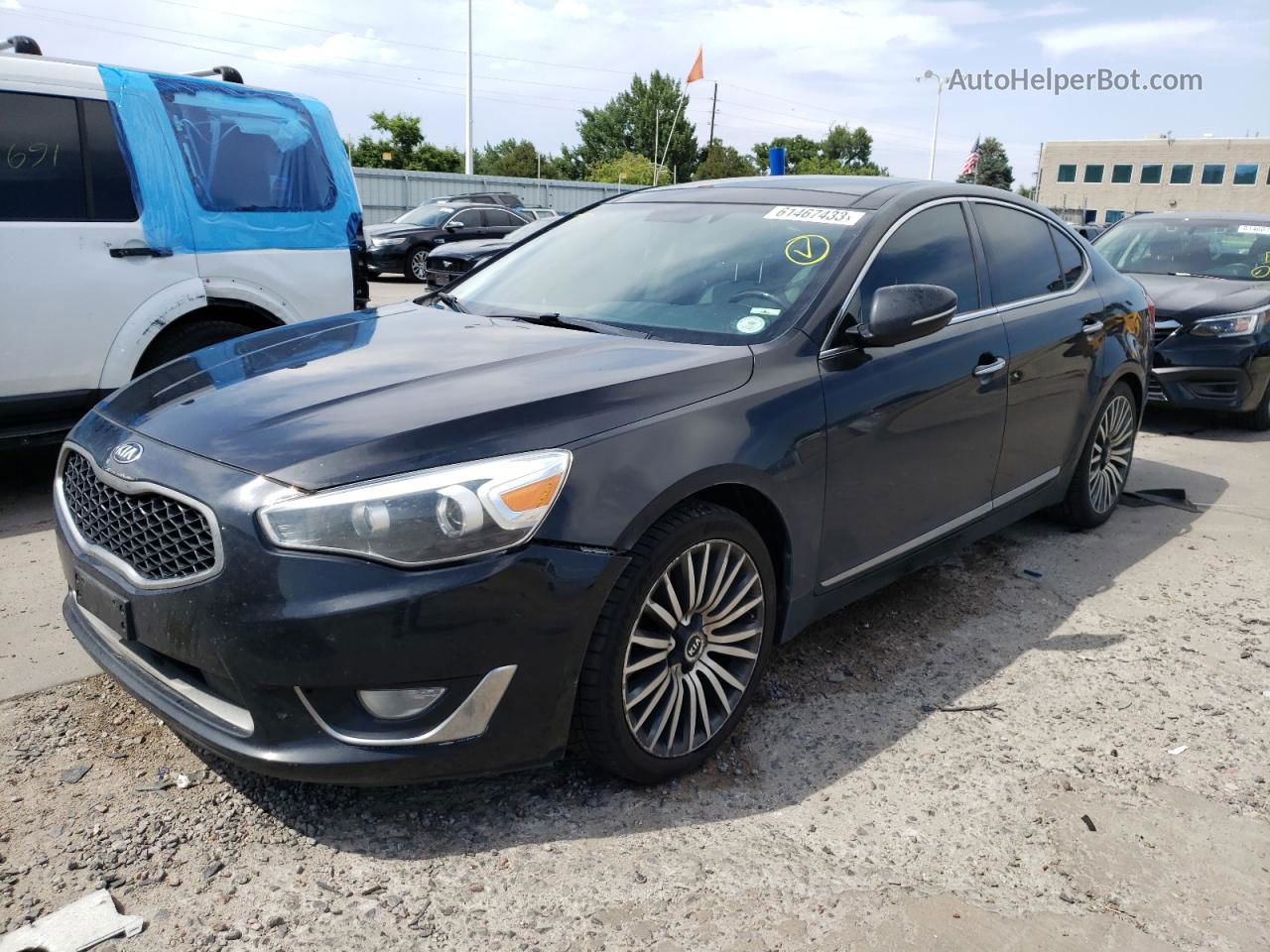 2014 Kia Cadenza Premium Black vin: KNALN4D7XE5128993