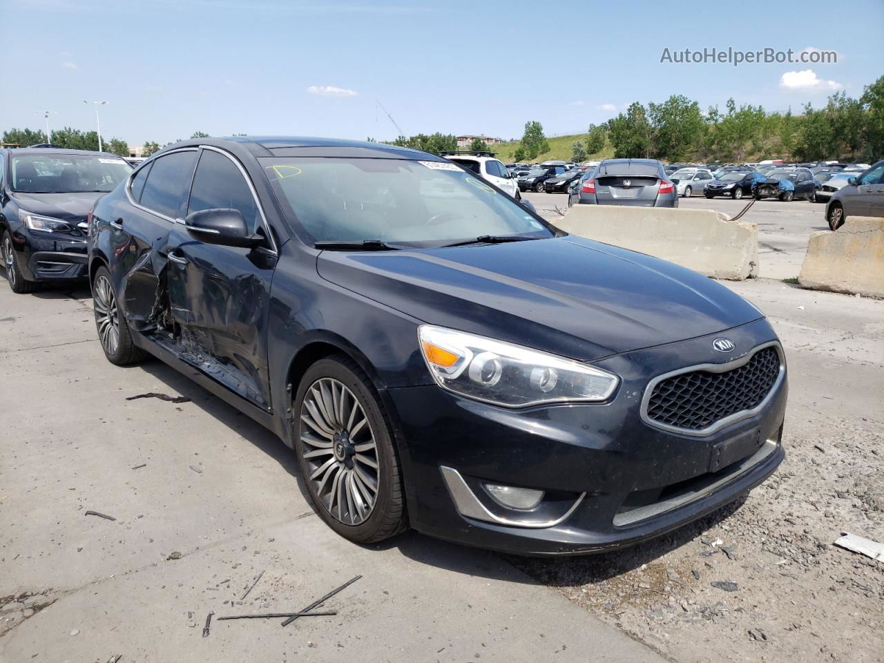 2014 Kia Cadenza Premium Black vin: KNALN4D7XE5128993