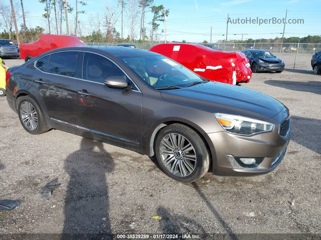 2014 Kia Cadenza Premium Brown vin: KNALN4D7XE5131120