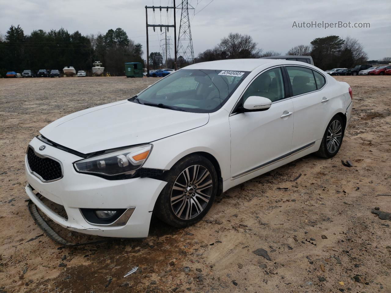 2014 Kia Cadenza Premium Белый vin: KNALN4D7XE5137905