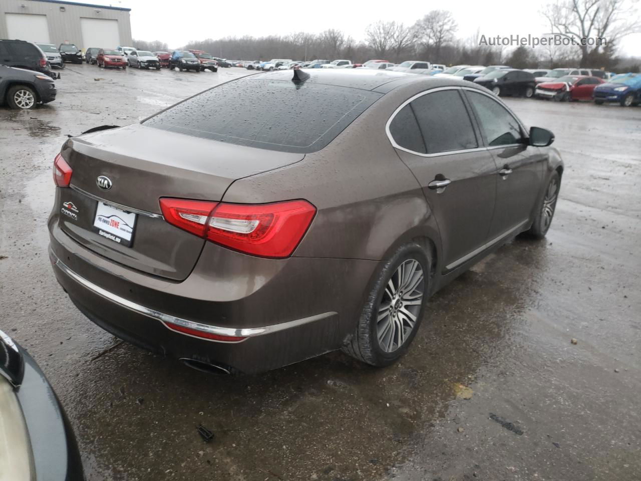 2014 Kia Cadenza Premium Brown vin: KNALN4D7XE5139797