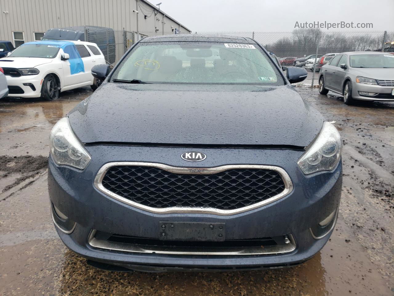 2014 Kia Cadenza Premium Blue vin: KNALN4D7XE5150847