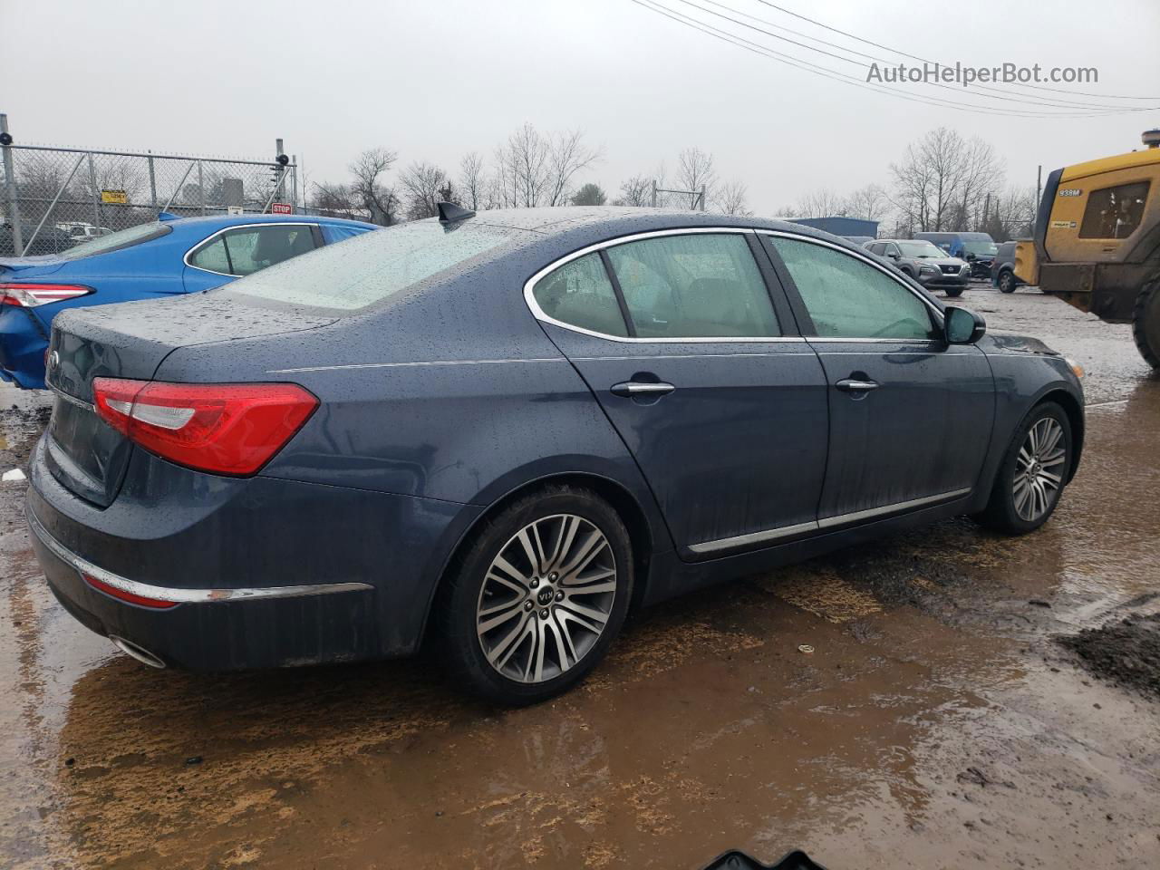 2014 Kia Cadenza Premium Blue vin: KNALN4D7XE5150847