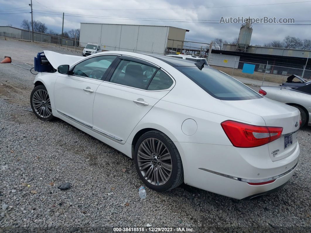 2014 Kia Cadenza Limited White vin: KNALN4D7XE5155918