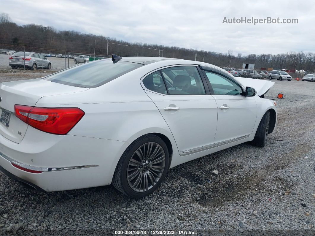 2014 Kia Cadenza Limited White vin: KNALN4D7XE5155918