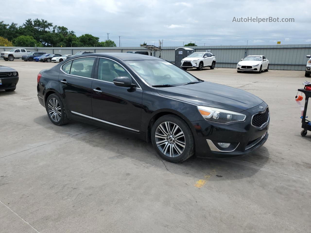 2014 Kia Cadenza Premium Черный vin: KNALN4D7XE5160410