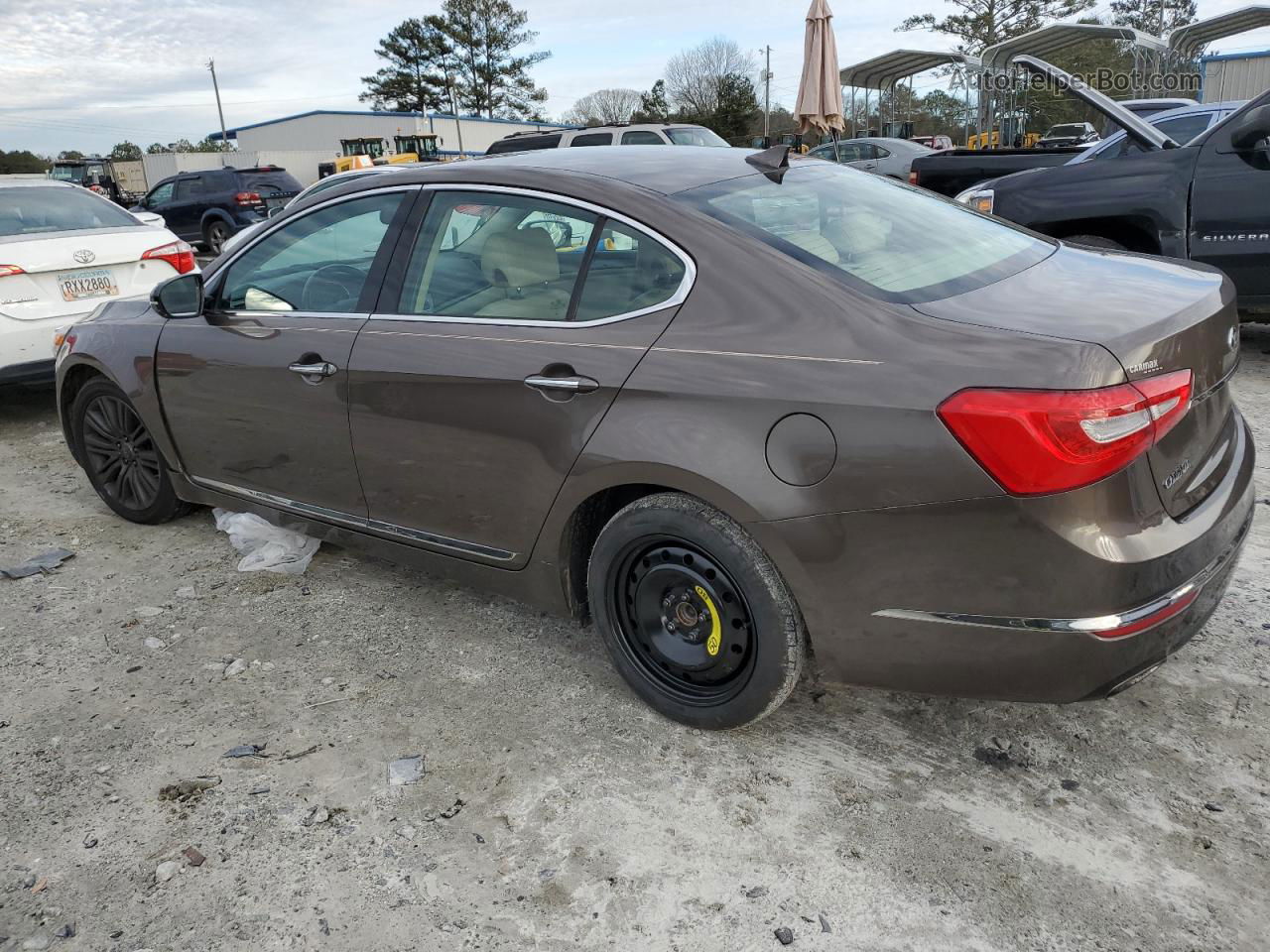 2014 Kia Cadenza Premium Коричневый vin: KNALN4D7XE5165655