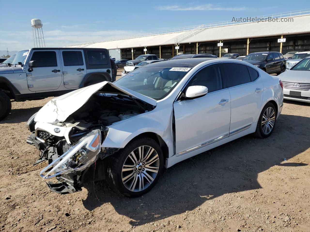 2016 Kia Cadenza Luxury White vin: KNALN4D7XG5209611