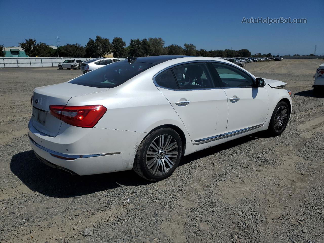 2016 Kia Cadenza Luxury White vin: KNALN4D7XG5218826