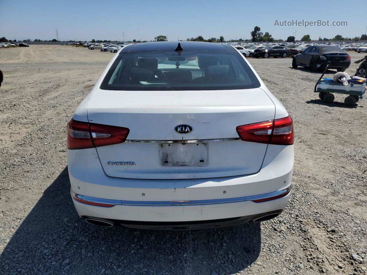 2016 Kia Cadenza Luxury White vin: KNALN4D7XG5218826