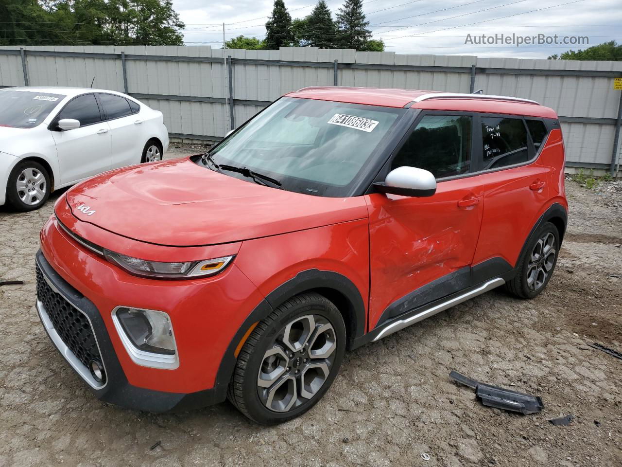 2022 Kia Soul Lx Красный vin: KNDJ23AU1N7163563