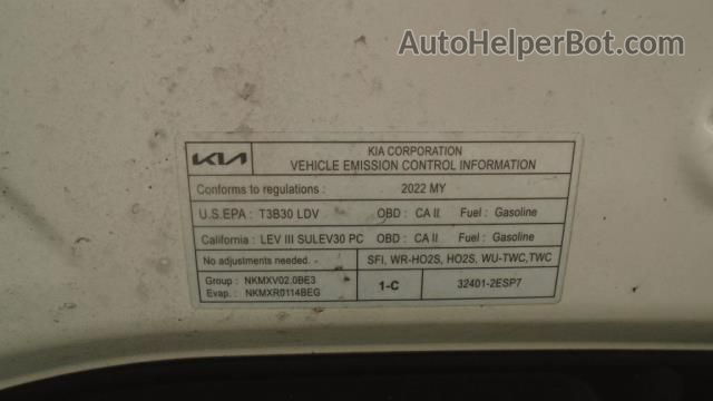 2022 Kia Soul Lx White vin: KNDJ23AU1N7166060