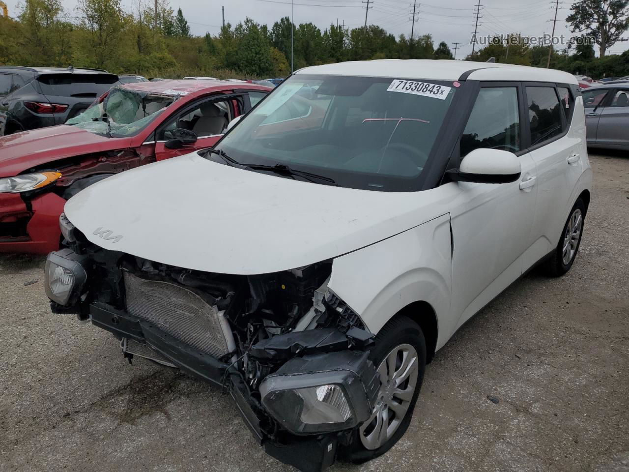 2022 Kia Soul Lx White vin: KNDJ23AU2N7800153