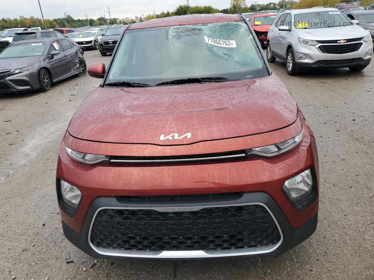 2022 Kia Soul Lx Burgundy vin: KNDJ23AU6N7828411