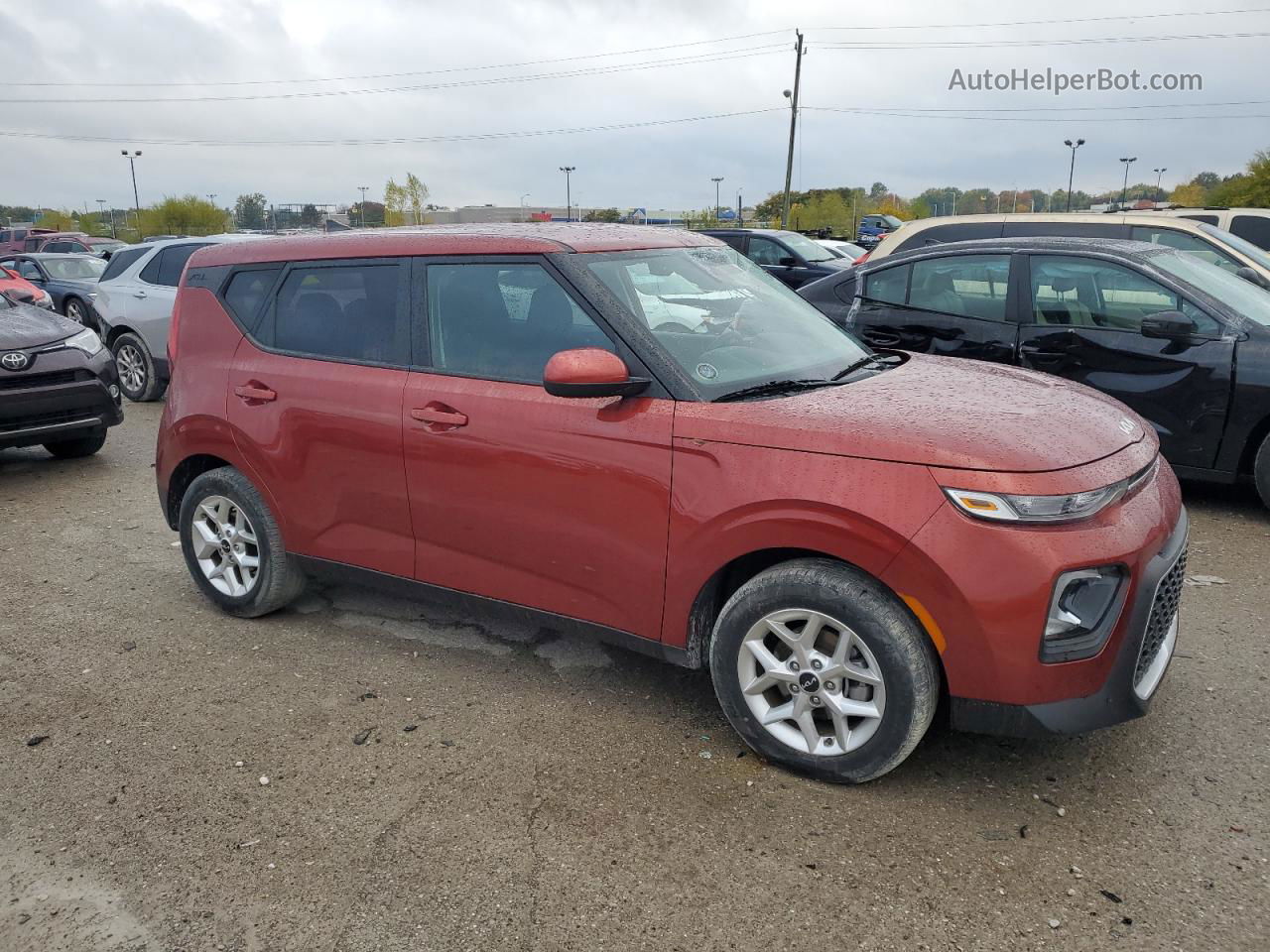 2022 Kia Soul Lx Burgundy vin: KNDJ23AU6N7828411