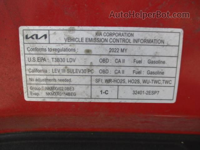 2022 Kia Soul Lx Красный vin: KNDJ23AUXN7155932