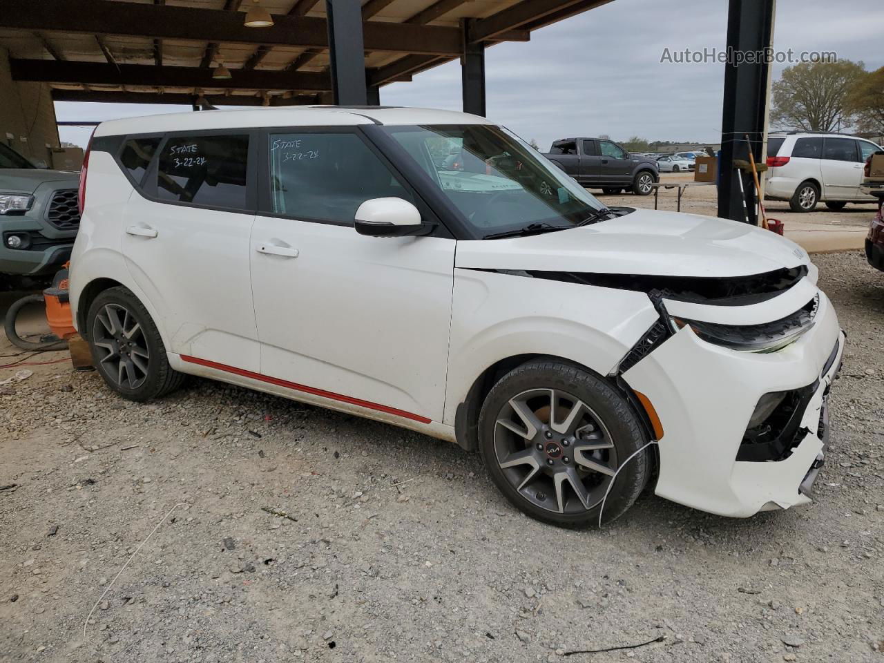 2022 Kia Soul Gt-line Turbo White vin: KNDJ53AF3N7169308