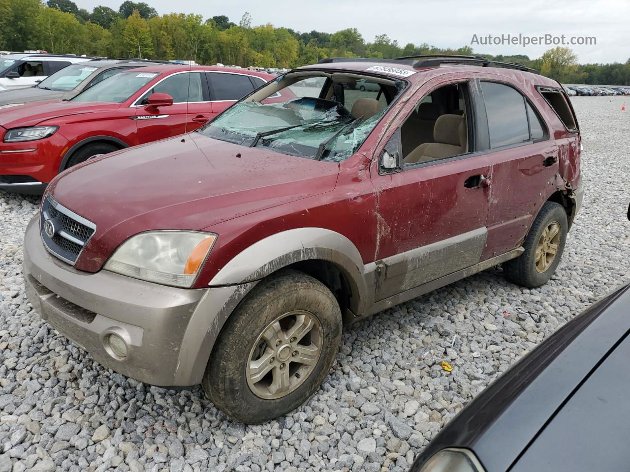 2006 Kia Sorento Ex Red vin: KNDJC733265638322