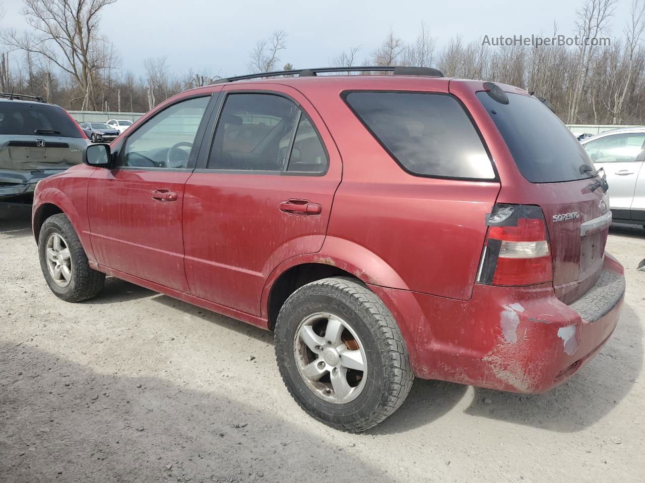 2008 Kia Sorento Ex Maroon vin: KNDJC735385792347