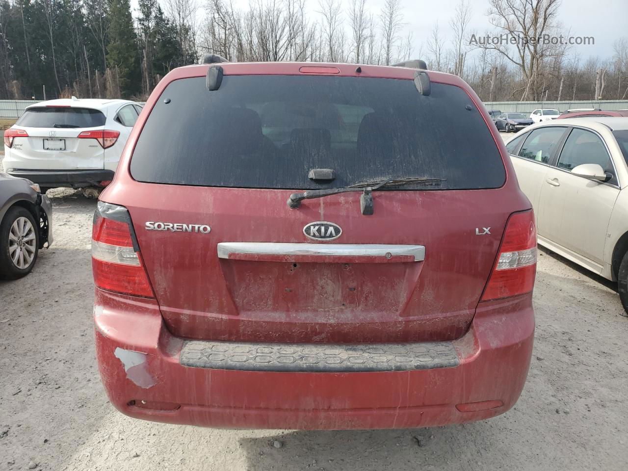 2008 Kia Sorento Ex Maroon vin: KNDJC735385792347