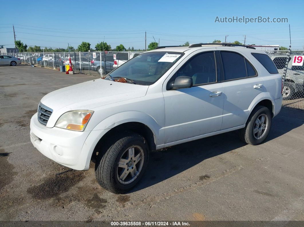 2008 Kia Sorento Lx White vin: KNDJC735585819709