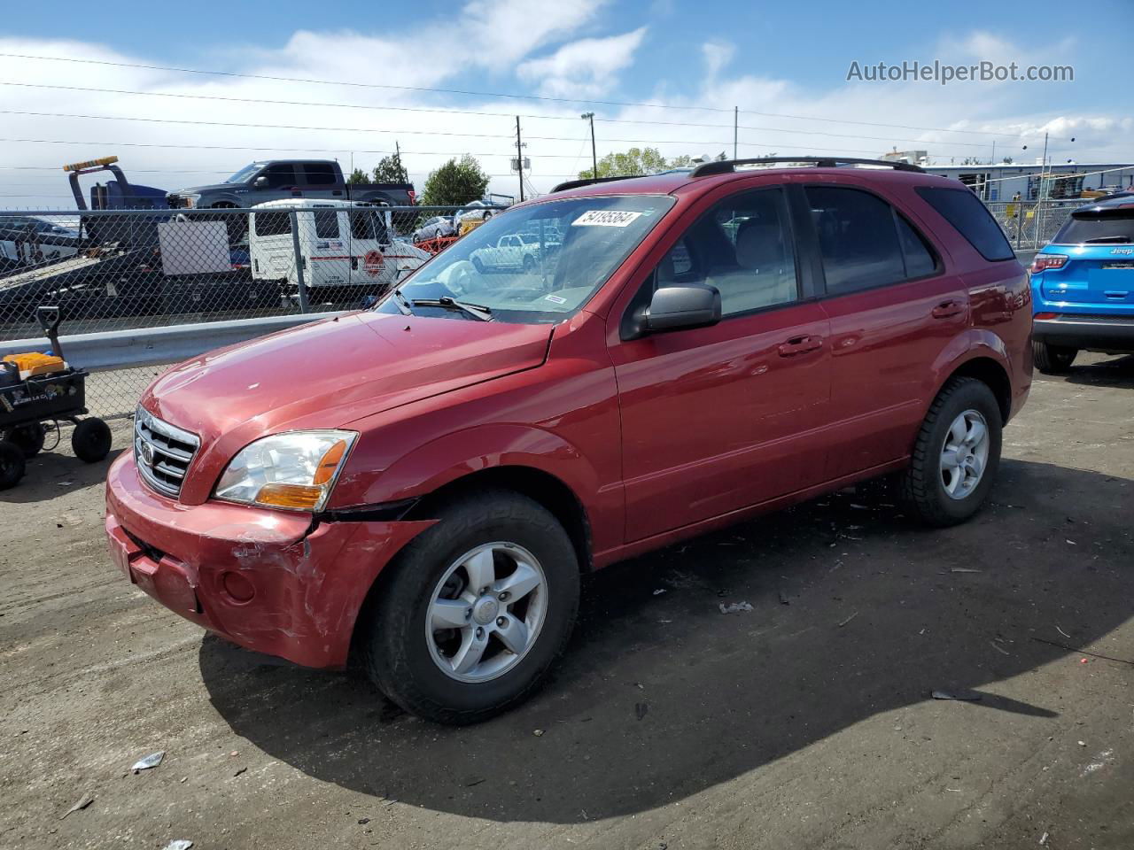 2008 Kia Sorento Ex Burgundy vin: KNDJC735685795551