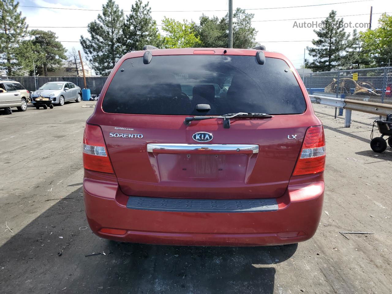 2008 Kia Sorento Ex Burgundy vin: KNDJC735685795551