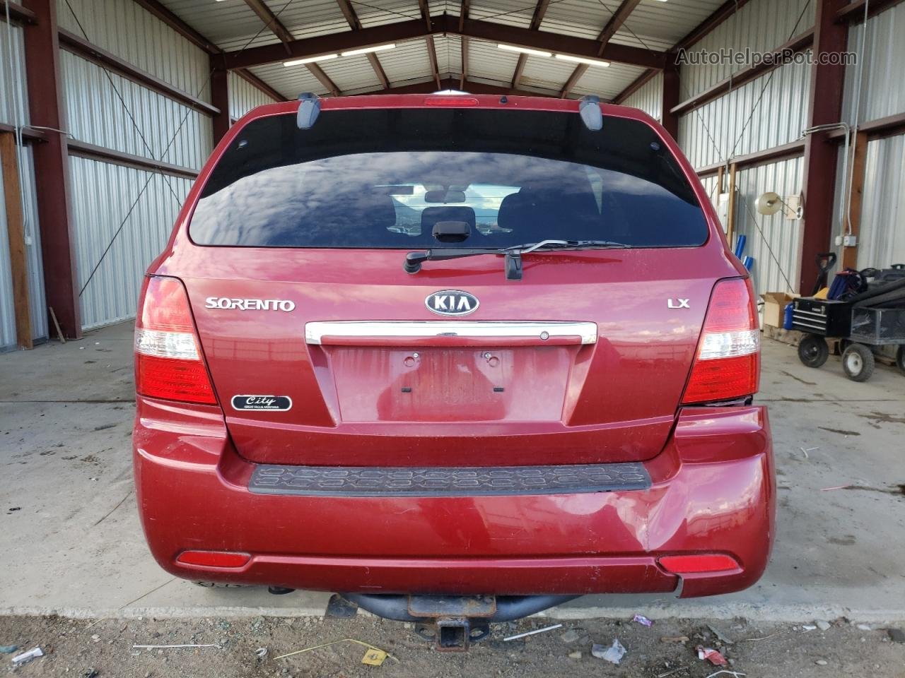 2008 Kia Sorento Ex Maroon vin: KNDJC735685859197