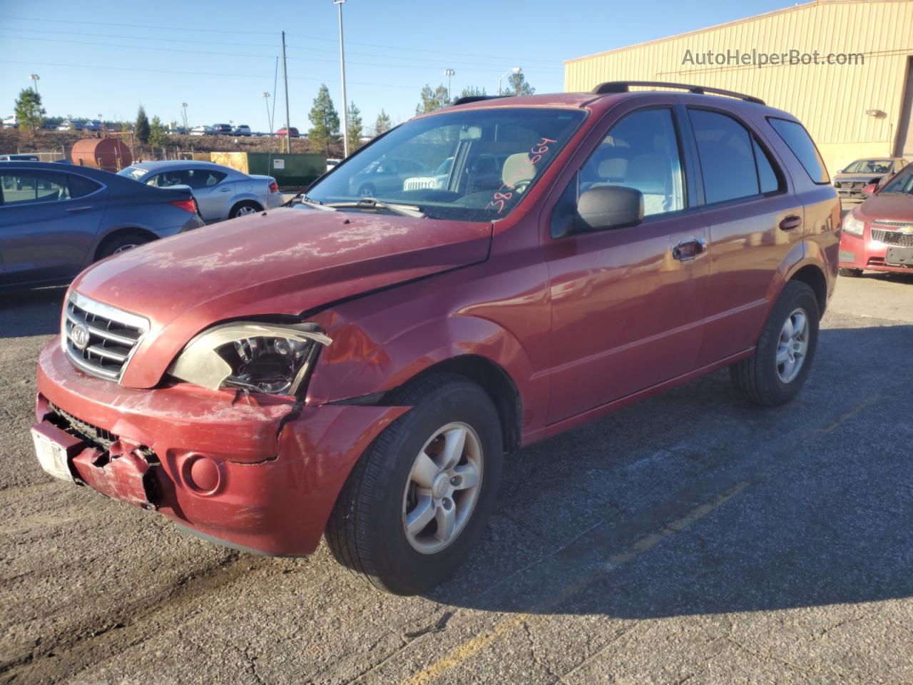 2008 Kia Sorento Ex Burgundy vin: KNDJC735885792344