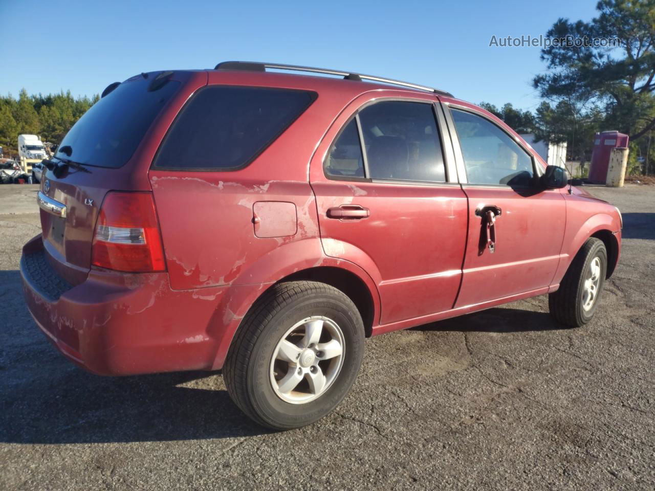 2008 Kia Sorento Ex Burgundy vin: KNDJC735885792344