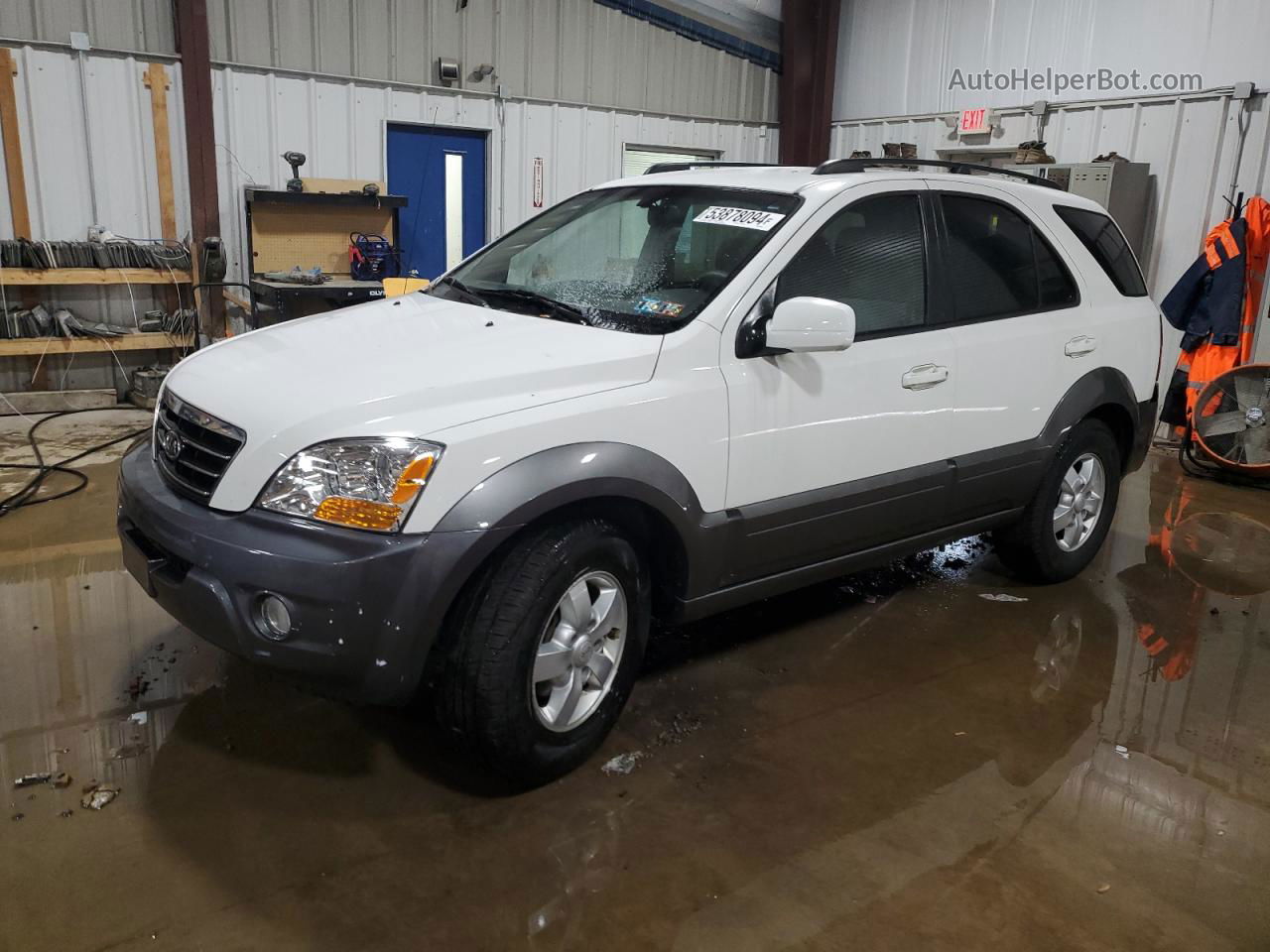 2008 Kia Sorento Ex White vin: KNDJC736X85863133