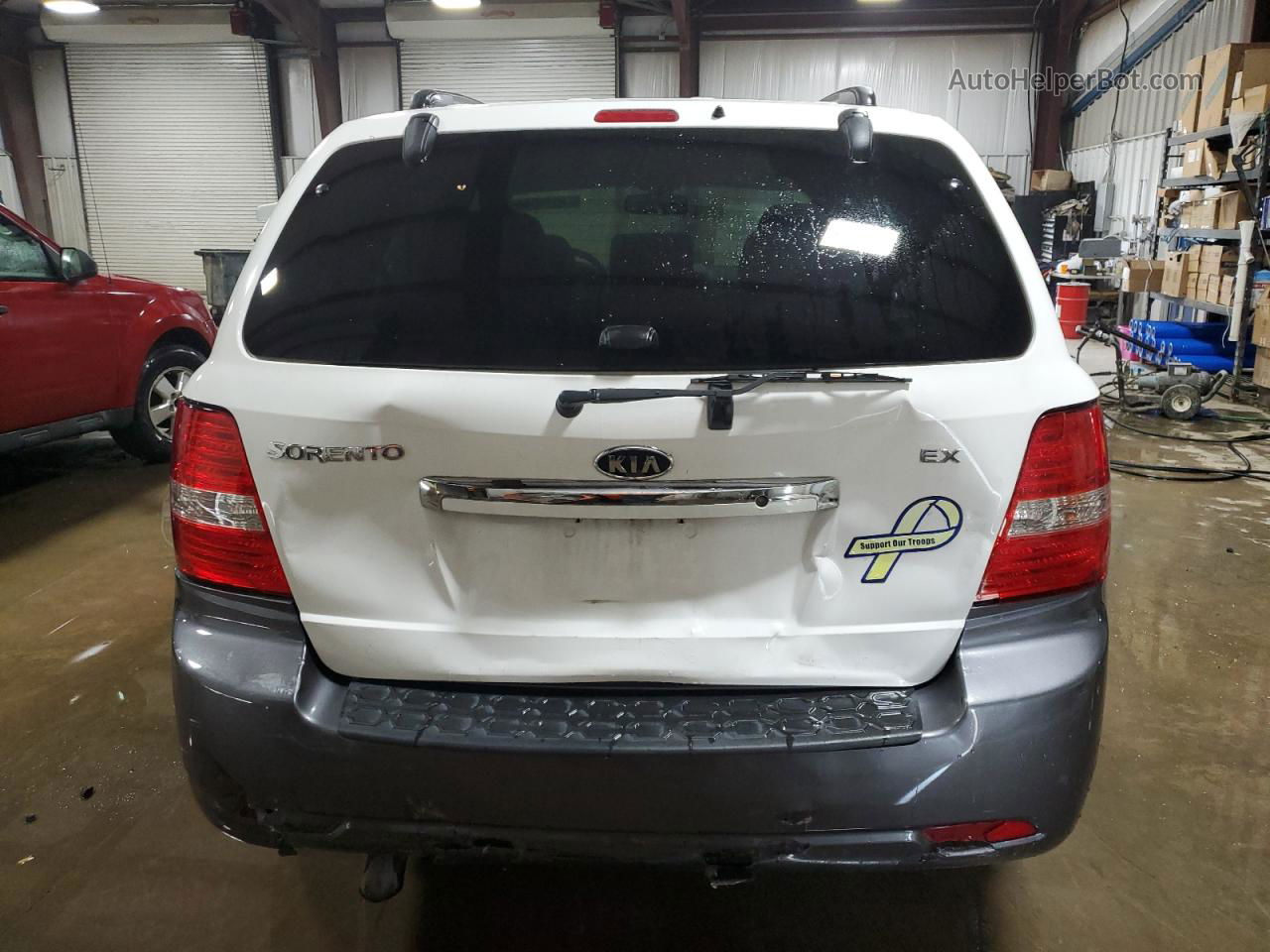 2008 Kia Sorento Ex White vin: KNDJC736X85863133