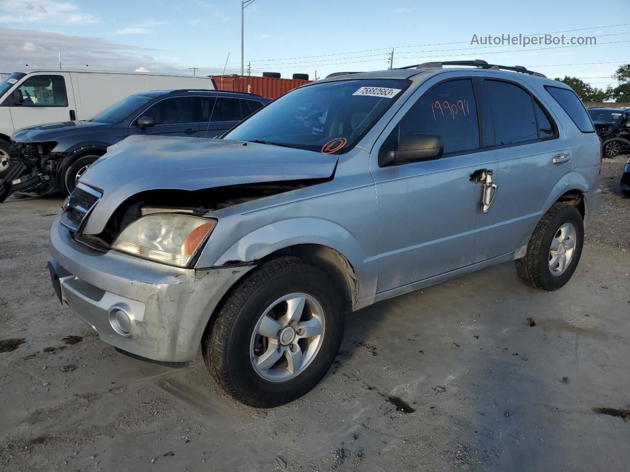 2006 Kia Sorento Ex Silver vin: KNDJD733165520100